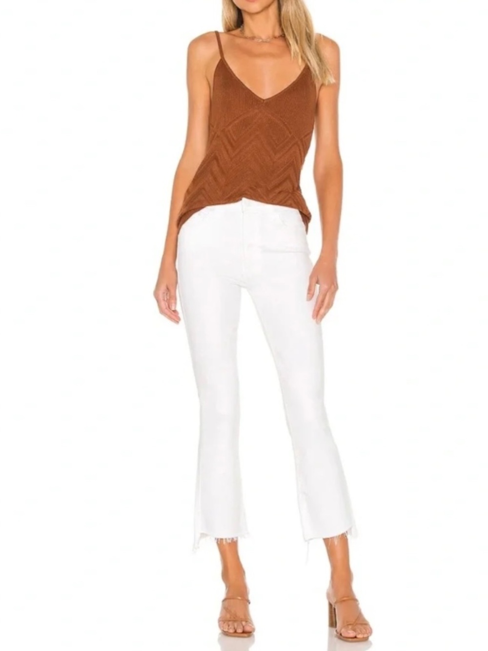 MOTHER The Insider Crop Step Fray Jeans - Fairest Of Them All - Size 27